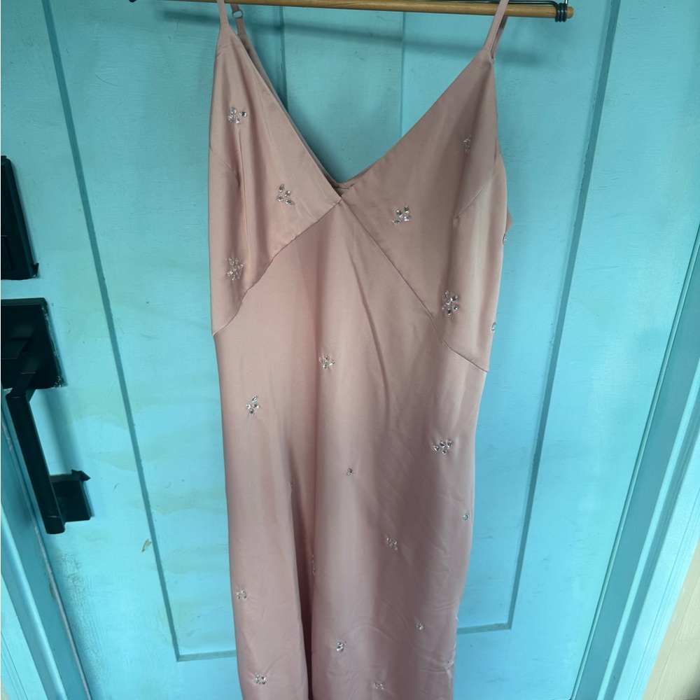 a new day Strapless Pink Dress with Embellishments